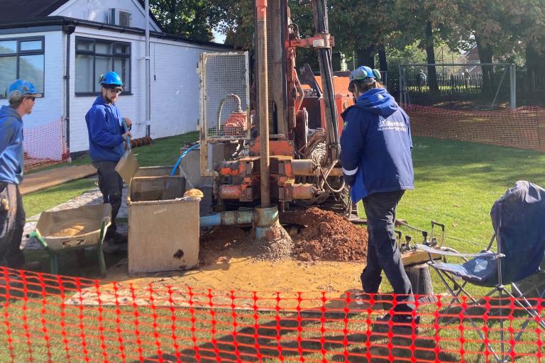Drilling the borehole in 2023
