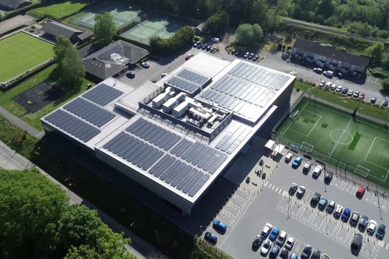 Alton solar panels from the air - April 2025