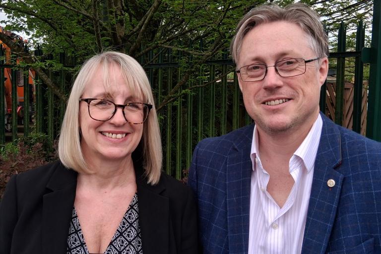 Dawn Adey and Cllr Richard Millard