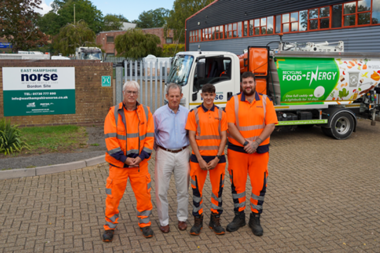 A food waste crew with Cllr Mocatta
